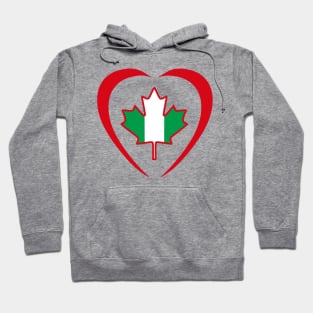 Canadian Nigerian Multinational Patriot Flag (Heart) Hoodie